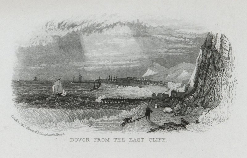 Dover from the East Cliff, Kent (engraving) بواسطة مدرسة اللغة الإنجليزية