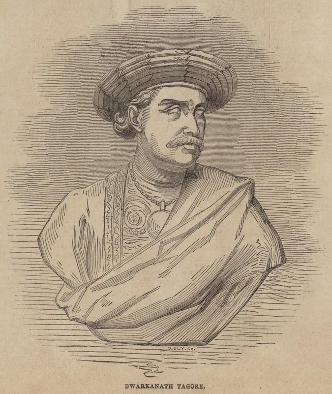 Dwarkanath Tagore (engraving) بواسطة مدرسة اللغة الإنجليزية