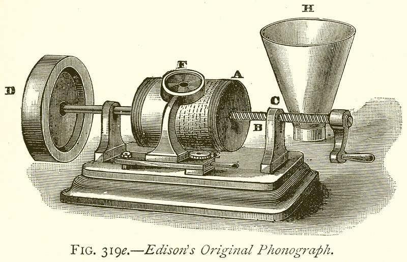 Edison الفونوغراف الأصلي بواسطة مدرسة اللغة الإنجليزية