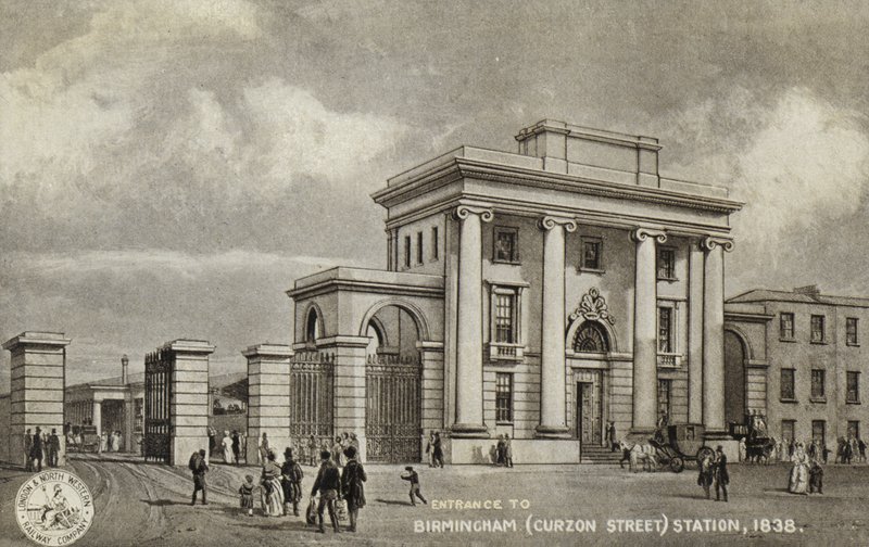 مدخل محطة برمنغهام (شارع كرزون) ، 1838 بواسطة مدرسة اللغة الإنجليزية