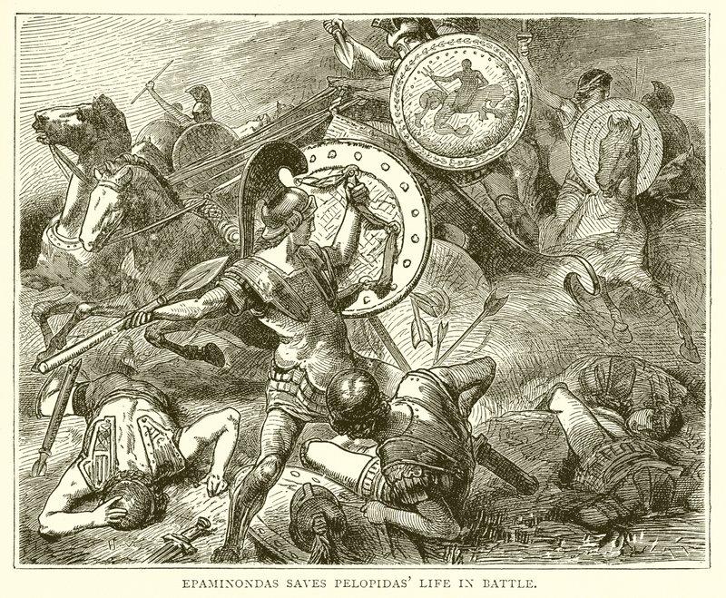 Epaminondas ينقذ حياة Pelopidas في Battle بواسطة مدرسة اللغة الإنجليزية