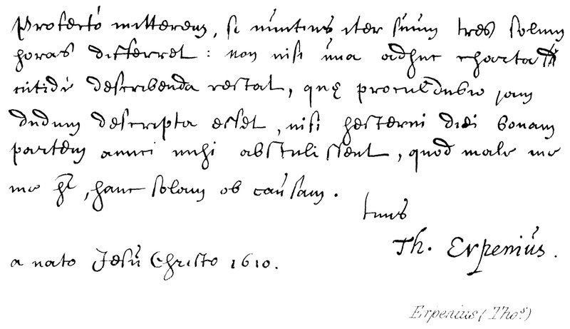 Erpenius (Thos) بواسطة مدرسة اللغة الإنجليزية