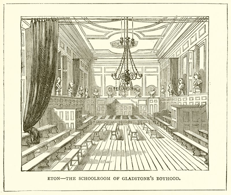 إيتون - The Schoolroom of Gladstones Boyhood بواسطة مدرسة اللغة الإنجليزية