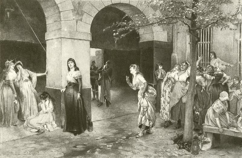 Evariste Carpentier Mme Roland في سجن سانت بيلاجي (النقش) بواسطة مدرسة اللغة الإنجليزية