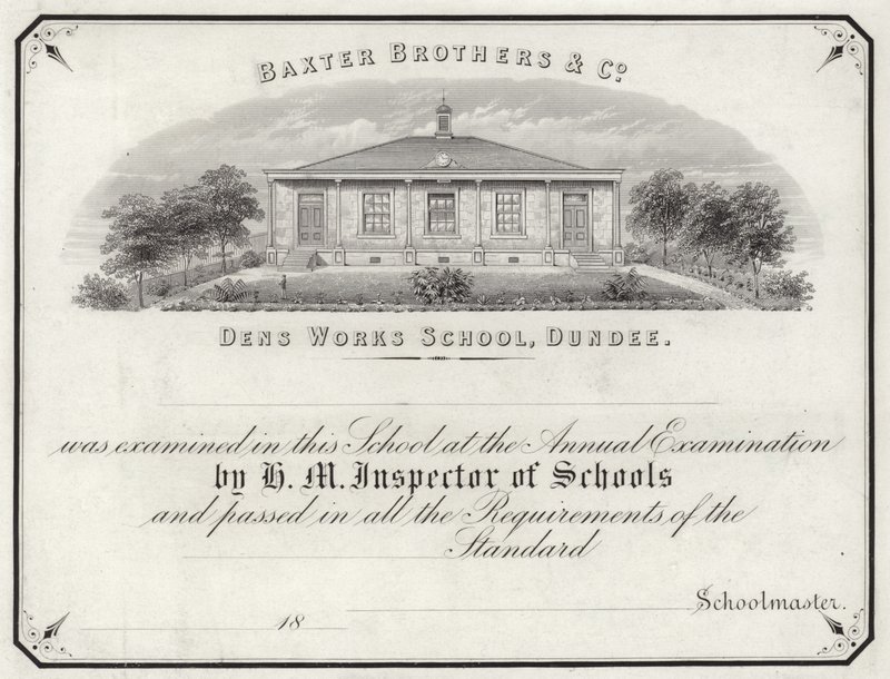 شهادة امتحان من Dens Works School بواسطة مدرسة اللغة الإنجليزية