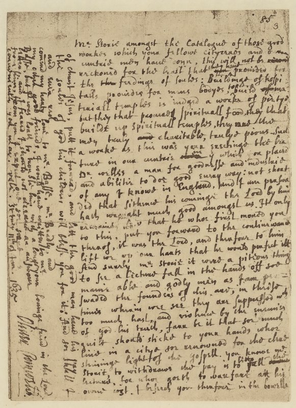 صورة مماثلة لرسالة أوليفر كرومويل إلى السيد ستوري ، مؤرخة بسانت آيفز بواسطة مدرسة اللغة الإنجليزية