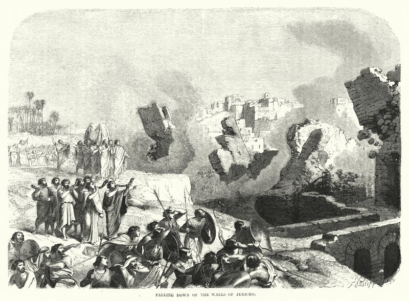 سقوط اسوار اريحا (نقش) بواسطة مدرسة اللغة الإنجليزية