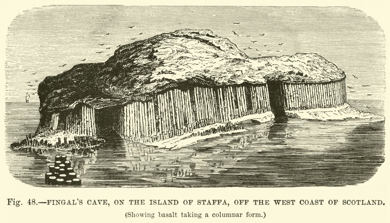 Fingals Cave ، في جزيرة ستافا ، قبالة الساحل الغربي لاسكتلندا بواسطة مدرسة اللغة الإنجليزية