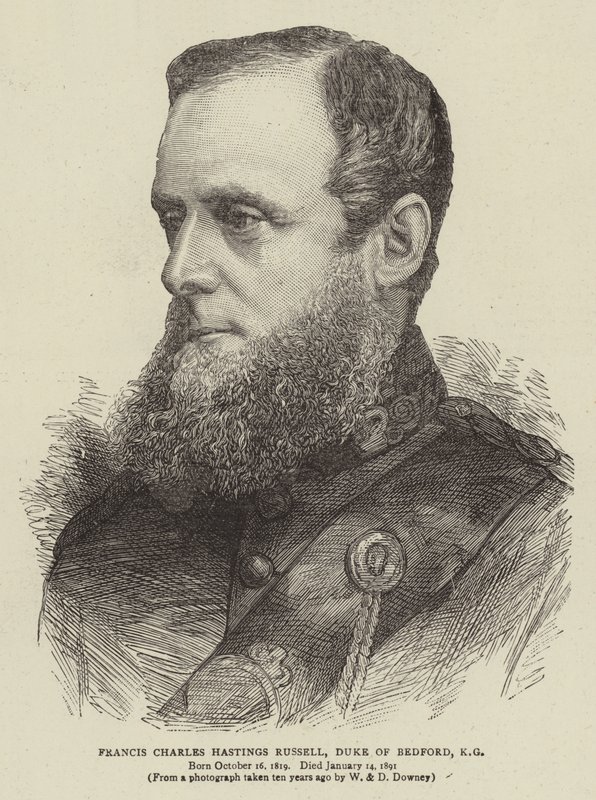 Francis Charles Hastings Russell, Duke of Bedford, KG (engraving) بواسطة مدرسة اللغة الإنجليزية