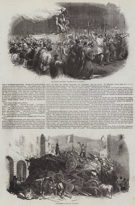 الثورة الفرنسية عام 1848 (نقش) بواسطة مدرسة اللغة الإنجليزية