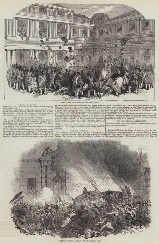 الثورة الفرنسية عام 1848 (نقش) بواسطة مدرسة اللغة الإنجليزية