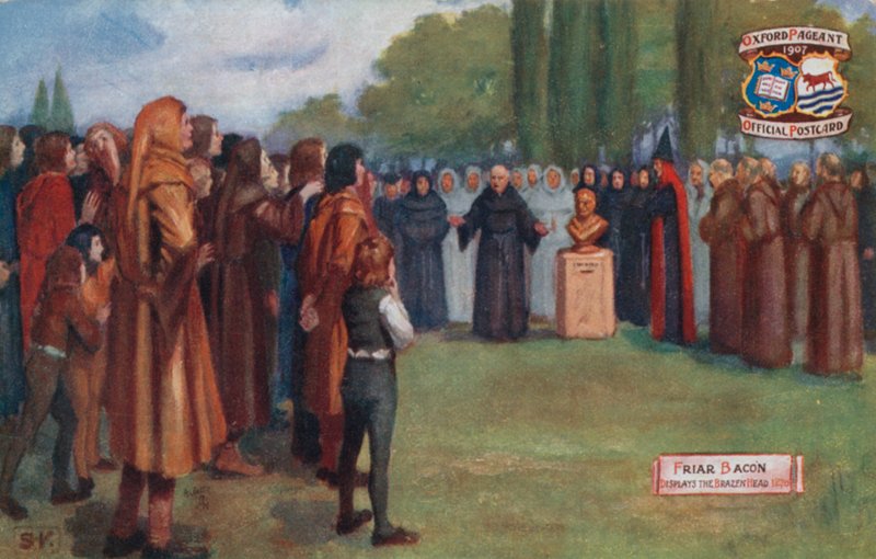 يعرض الراهب بيكون رأس Brazen ، 1270 بواسطة مدرسة اللغة الإنجليزية