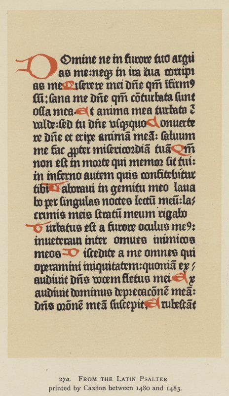 من سفر المزامير اللاتيني الذي طبعه كاكستون بين 1480 و 1483 (ليثو) بواسطة مدرسة اللغة الإنجليزية