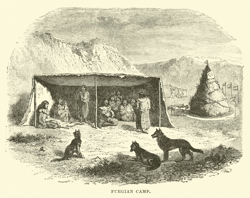معسكر فوجيان ، تييرا ديل فويغو ، 1890 بواسطة مدرسة اللغة الإنجليزية