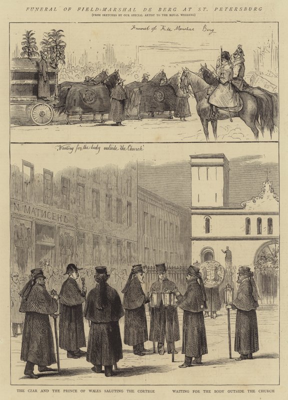Funeral of Field-Marshal de Berg at St Petersburg (engraving) بواسطة مدرسة اللغة الإنجليزية