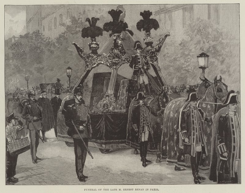 Funeral of the late M Ernest Renan in Paris (engraving) بواسطة مدرسة اللغة الإنجليزية