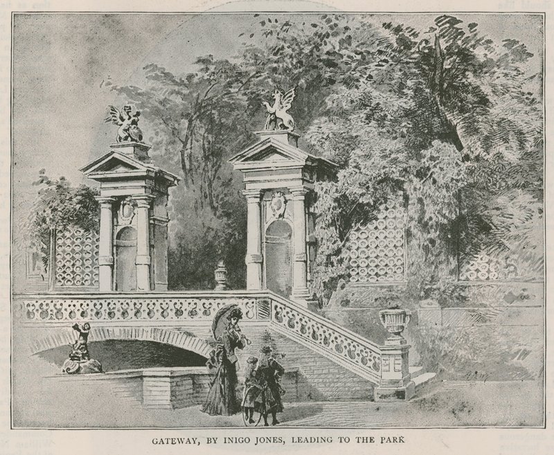 بوابة ، من قبل Inigo Jones ، تؤدي إلى الحديقة ، Holland House بواسطة مدرسة اللغة الإنجليزية