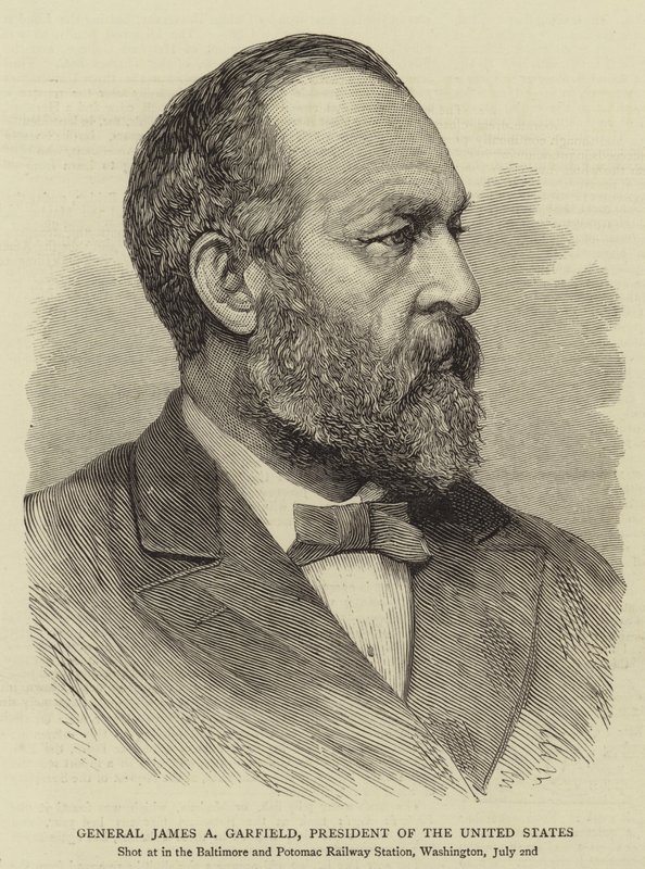 General James A Garfield, President of the United States (engraving) بواسطة مدرسة اللغة الإنجليزية