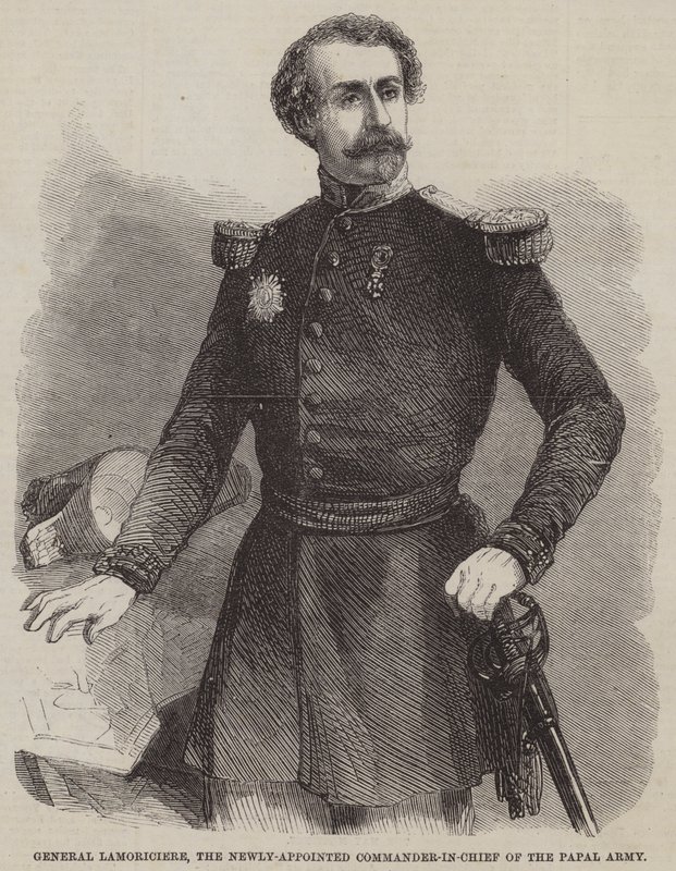 General Lamoriciere, the Newly-appointed Commander-in-Chief of the Papal Army (engraving) بواسطة مدرسة اللغة الإنجليزية
