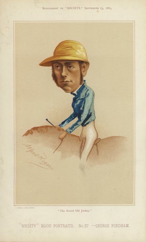George Fordham, jockey (colour litho) بواسطة مدرسة اللغة الإنجليزية