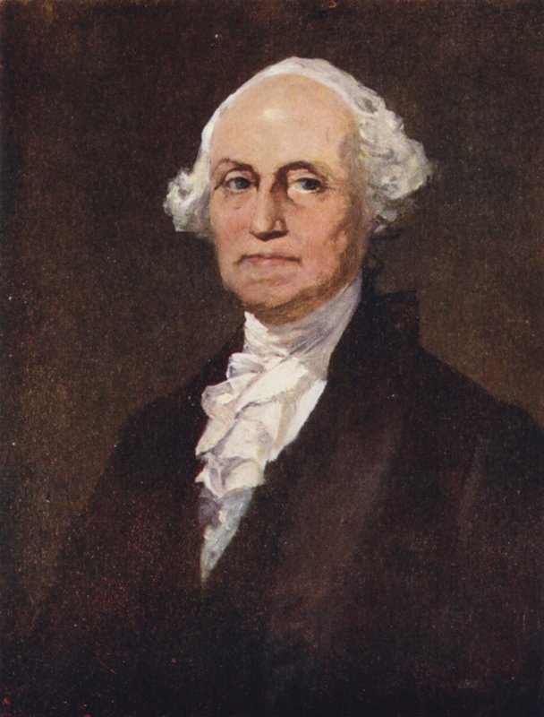 George Washington (colour litho) بواسطة مدرسة اللغة الإنجليزية