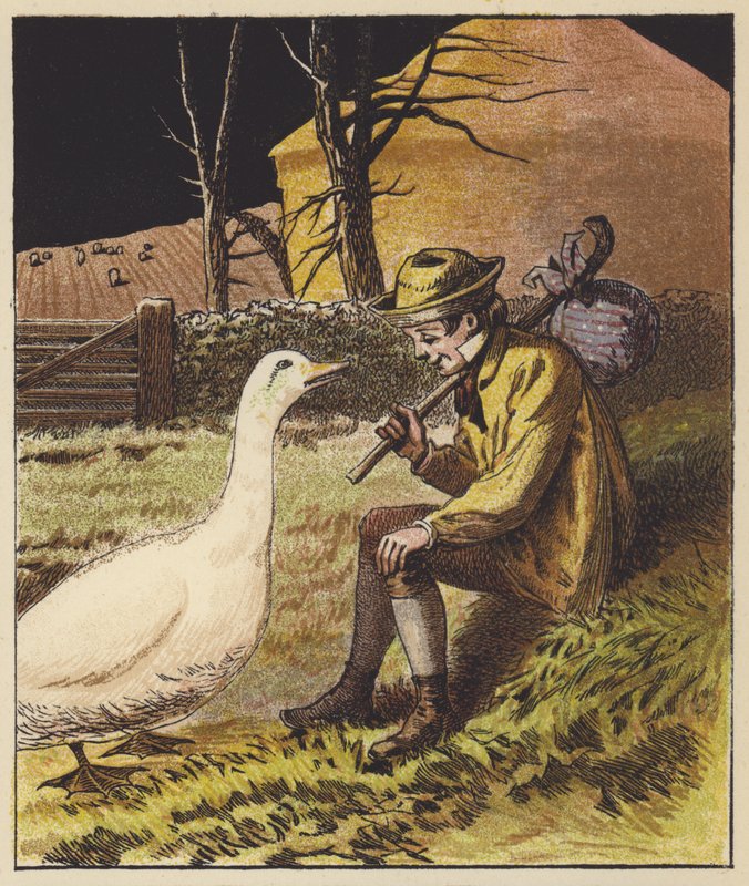 Goosey ، Goosey ، Gander (لون ليثو) بواسطة مدرسة اللغة الإنجليزية