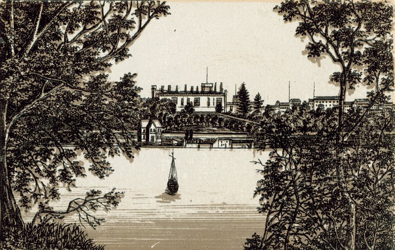 Government House (litho) بواسطة مدرسة اللغة الإنجليزية