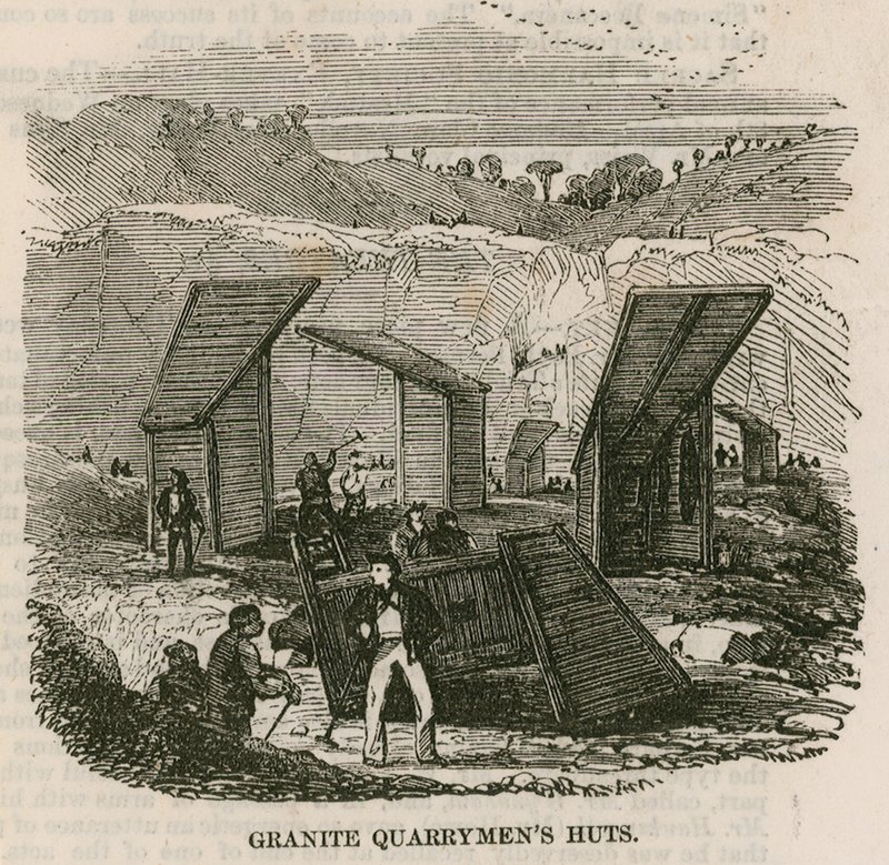 جرانيت Quarrymens Huts ، Rubislaw ، Aberdeen بواسطة مدرسة اللغة الإنجليزية