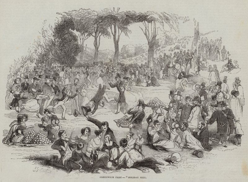 Greenwich Park, Holiday Hill (engraving) بواسطة مدرسة اللغة الإنجليزية