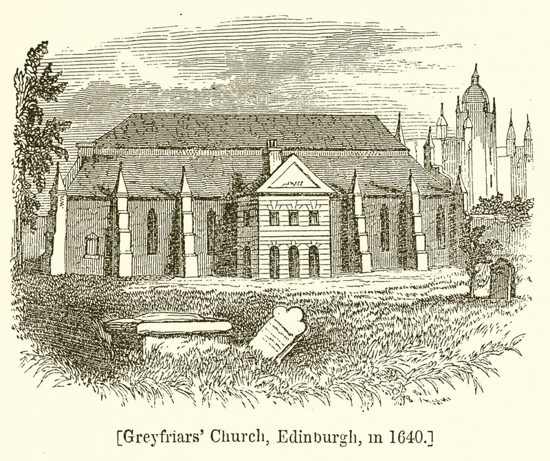 كنيسة Greyfriars ، إدنبرة ، عام 1640 بواسطة مدرسة اللغة الإنجليزية