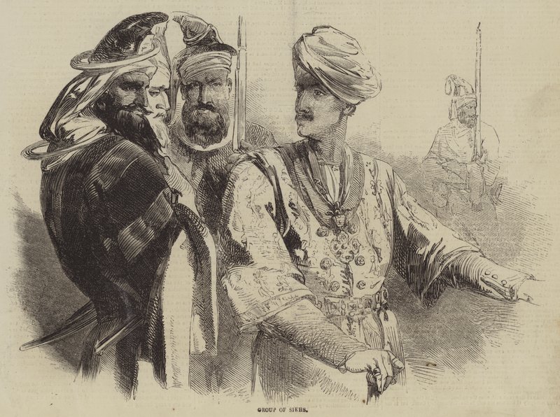 مجموعة السيخ (نقش) بواسطة مدرسة اللغة الإنجليزية