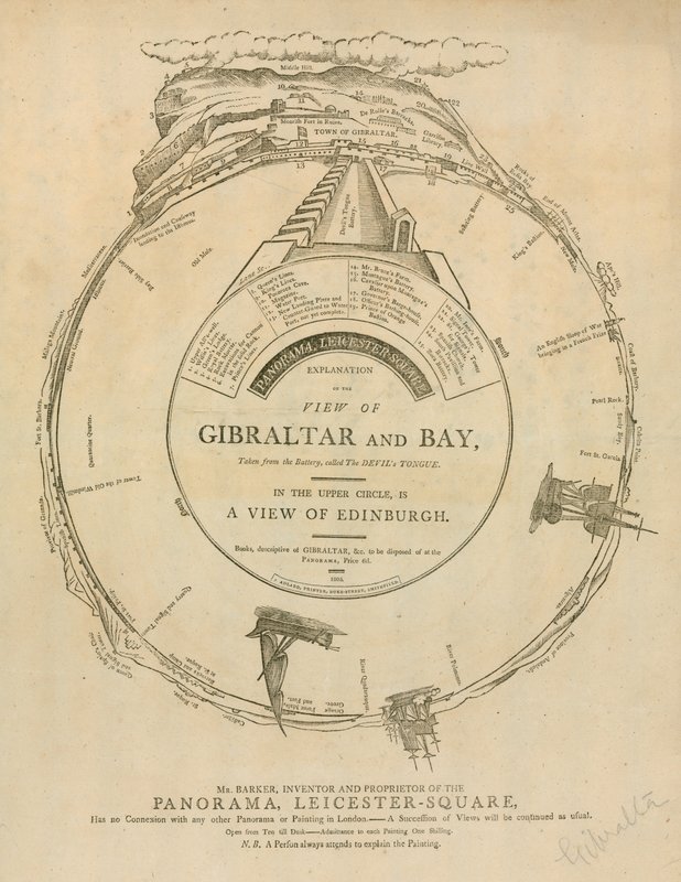 HA Barkers view of Gibraltar and Bay، Panorama، Leicester Square، London بواسطة مدرسة اللغة الإنجليزية