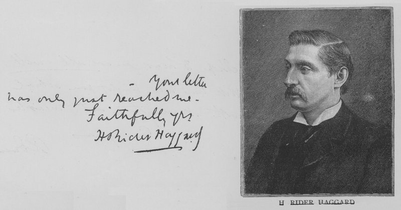 H Rider Haggard (نقش) بواسطة مدرسة اللغة الإنجليزية