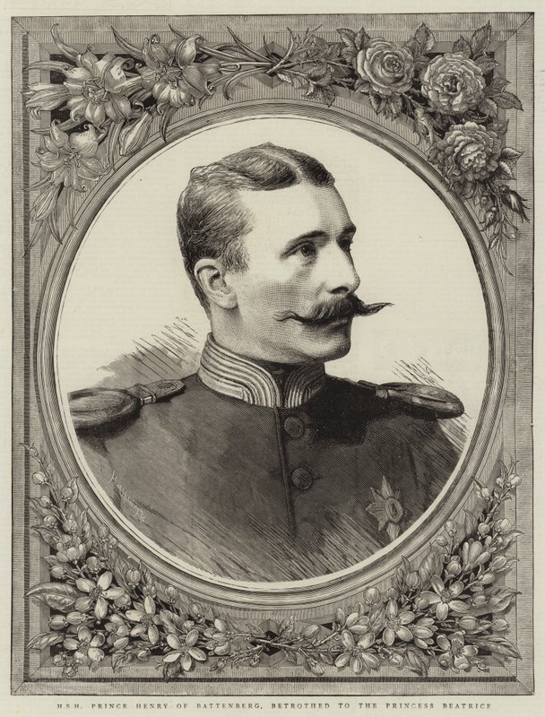 H S H Prince Henry of Battenberg, Betrothed to the Princess Beatrice (engraving) بواسطة مدرسة اللغة الإنجليزية