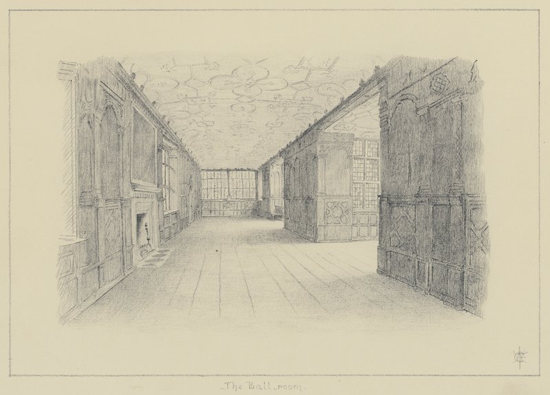 Haddon Hall, The Ballroom (litho) بواسطة مدرسة اللغة الإنجليزية