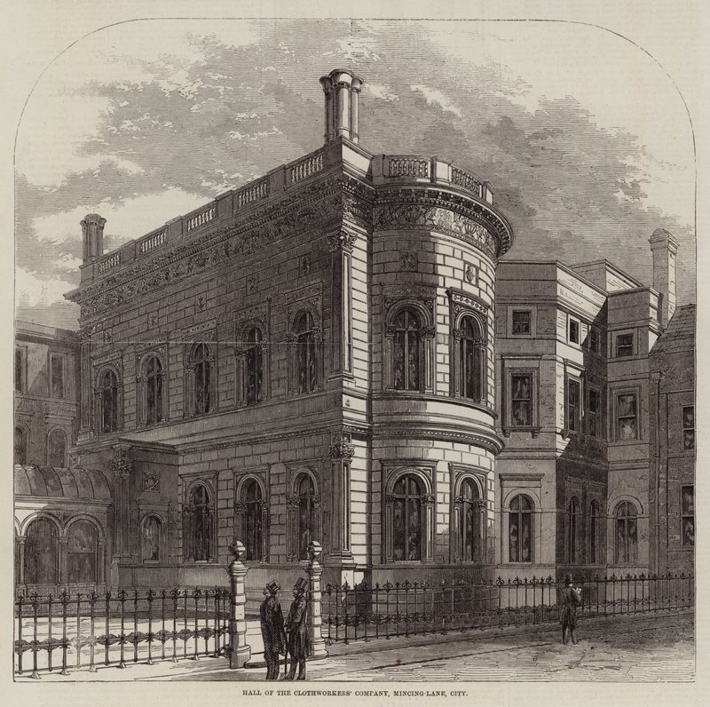 Hall of the Clothworkers 'Company ، Mincing-Lane ، City (النقش) بواسطة مدرسة اللغة الإنجليزية