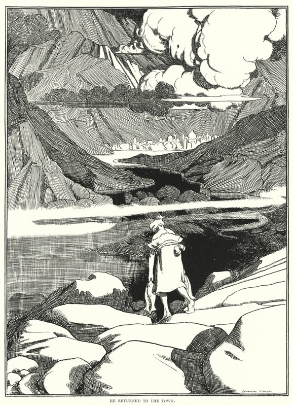 He returned to the town (engraving) بواسطة مدرسة اللغة الإنجليزية