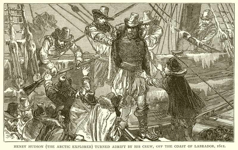 هنري هدسون (مستكشف القطب الشمالي) انقلب من قبل طاقمه ، قبالة ساحل لابرادور ، 1611 بواسطة مدرسة اللغة الإنجليزية