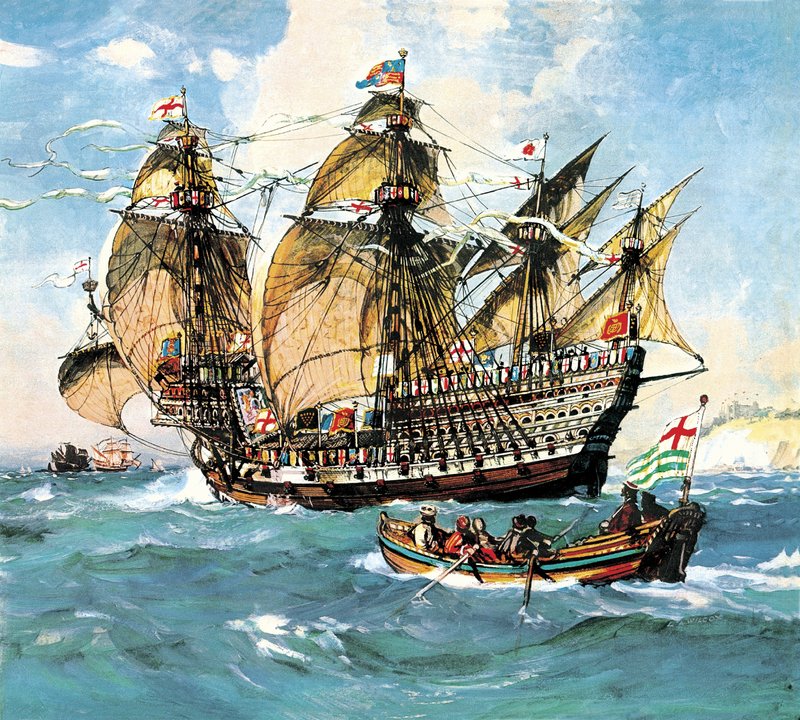 الرائد هنري الثامن "Henri Grace a Dieu" بواسطة مدرسة اللغة الإنجليزية