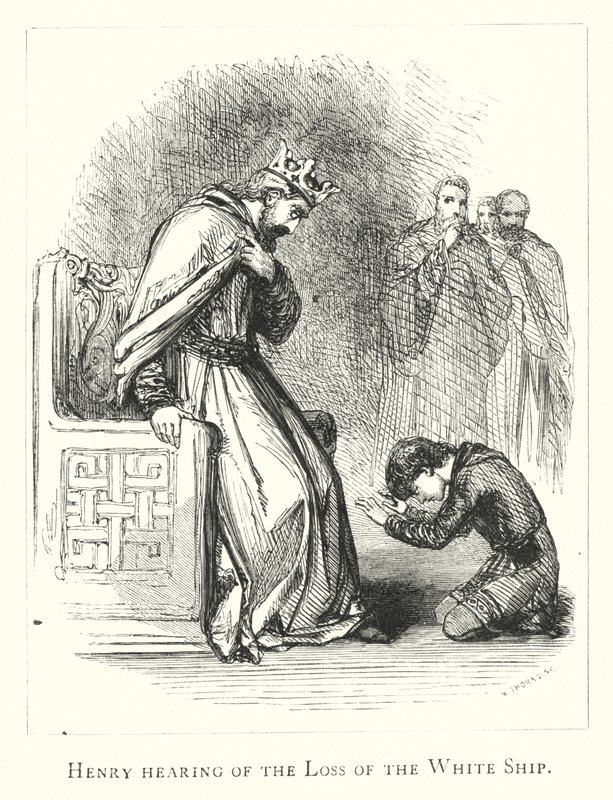 سماع هنري عن فقدان السفينة البيضاء (نقش) بواسطة مدرسة اللغة الإنجليزية