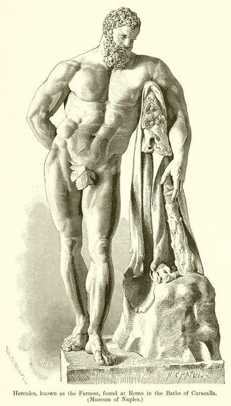 تم العثور على هرقل ، المعروف باسم Farnese ، في روما في حمامات كاراكالا. (متحف النبلاء) بواسطة مدرسة اللغة الإنجليزية