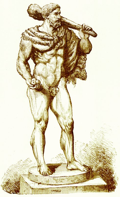 هرقل ، رسم توضيحي من تاريخ روما بقلم فيكتور دوروي ، نشر عام 1884 (صورة محسنة رقميًا) بواسطة مدرسة اللغة الإنجليزية