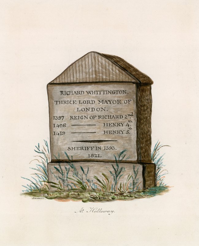 Highgate Hill ، Whittington Stone (مرحاض على ورق) بواسطة مدرسة اللغة الإنجليزية