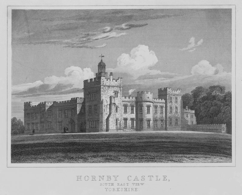 Hornby Castle, South East View, Yorkshire (engraving) بواسطة مدرسة اللغة الإنجليزية