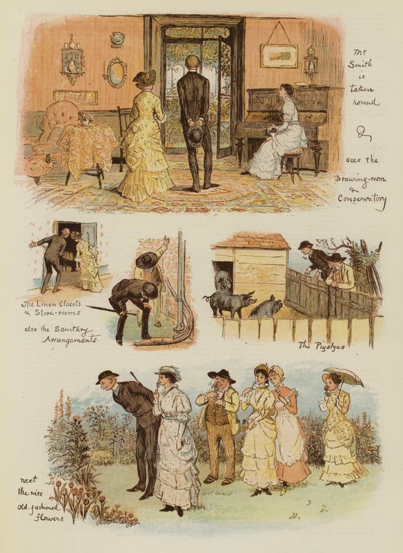 How Tankerville Smith took a Country Cottage (chromolitho) بواسطة مدرسة اللغة الإنجليزية
