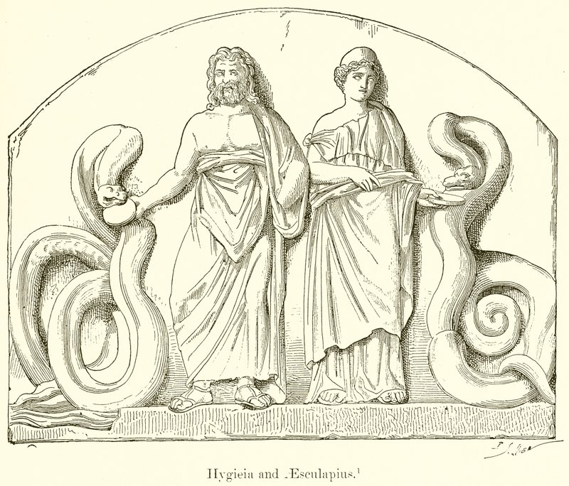 Hygieia و Aesculapius بواسطة مدرسة اللغة الإنجليزية