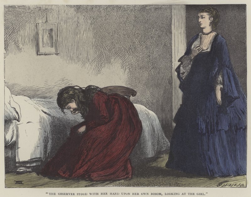 رسم توضيحي لـ Little Dorrit (نقش ملون) بواسطة مدرسة اللغة الإنجليزية