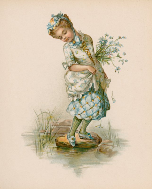 رسم توضيحي للغة الزهور (chromolitho) بواسطة مدرسة اللغة الإنجليزية