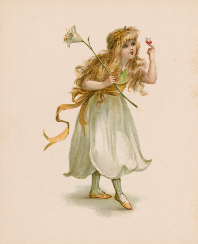 رسم توضيحي للغة الزهور (chromolitho) بواسطة مدرسة اللغة الإنجليزية