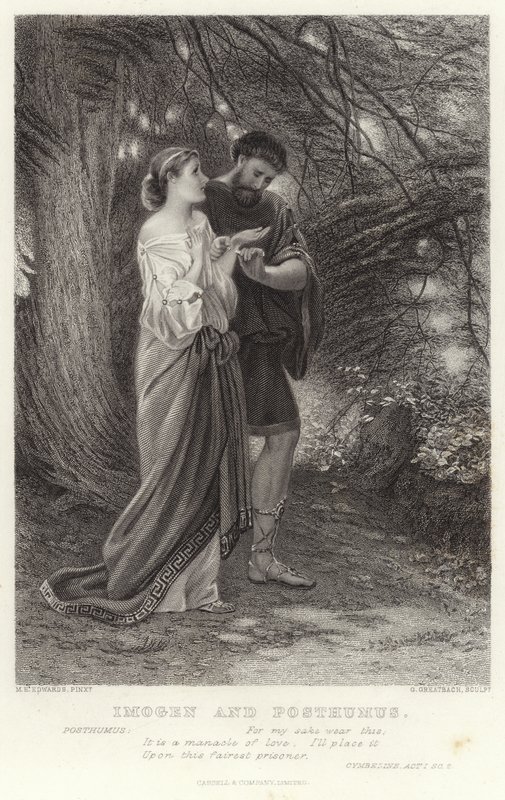Imogen و Posthumus ، Cymbeline ، القانون الأول ، Sc 2 بواسطة مدرسة اللغة الإنجليزية